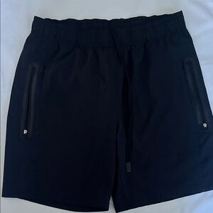 Sleek Black Athletic Men's Shorts
